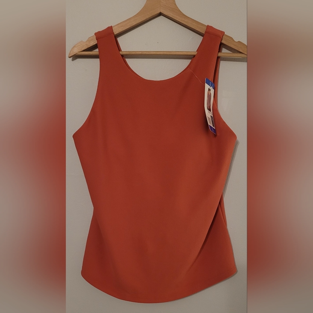 32 Degrees Cool Tank Top Large Slate Rose Sleeveless NWT
